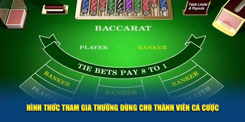 Hình thức tham gia Baccarat Kubet cho thành viên